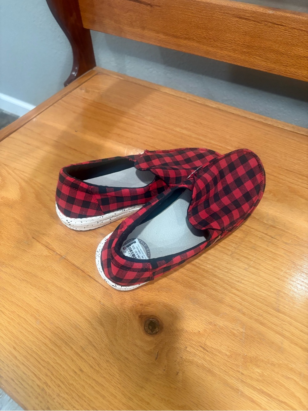 Red and Black Buffalo Plaid HeyDude’s